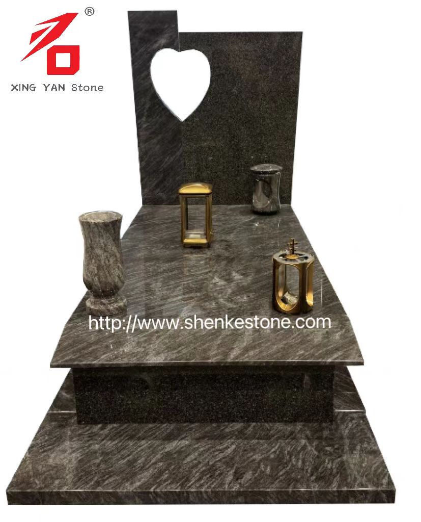 Μπλε μνημείο κηδείας Granite Orion (με βάζο)