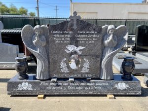 China Xingyan Double Angel σε σχήμα γρανίτη Tombstone