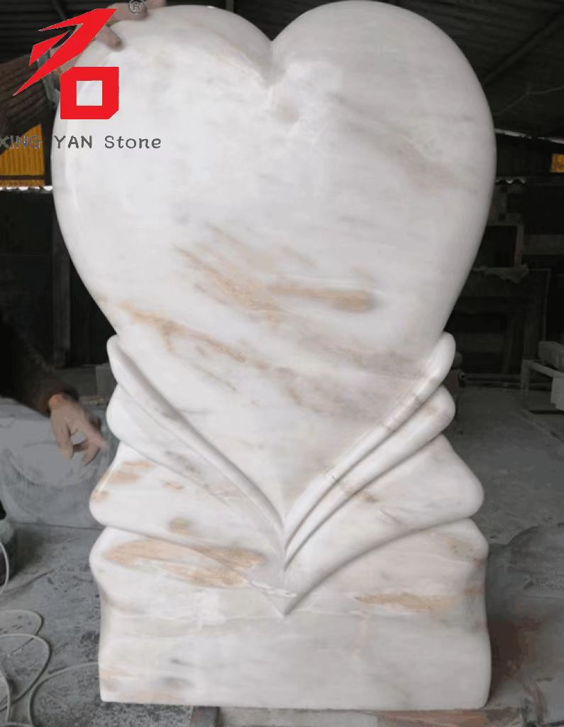 Κίνα Xingyan Heart σε σχήμα τέχνης πέτρα σκάλισμα Tombstone