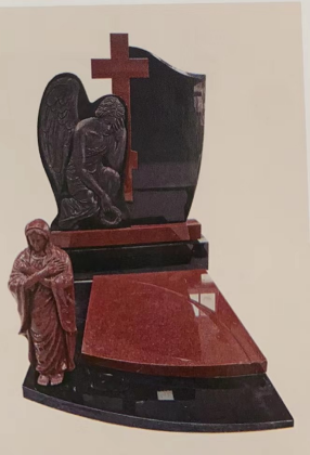 Κίνα Xingyan - Θρησκευτικό θέμα Πέτρα σκάλισμα Tombstone (Άγγελος και Παναγία διαμορφωμένη)