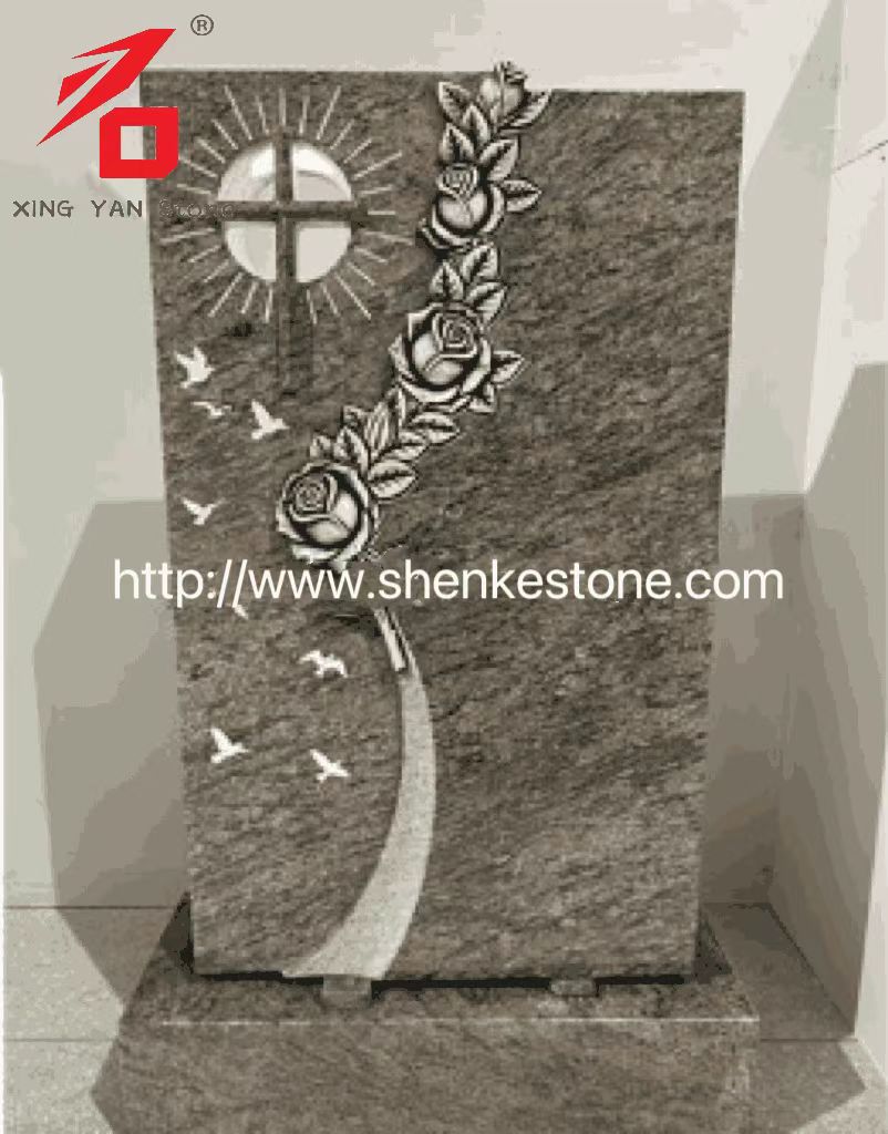 China Xingyan - Rose και Bird Tombstone