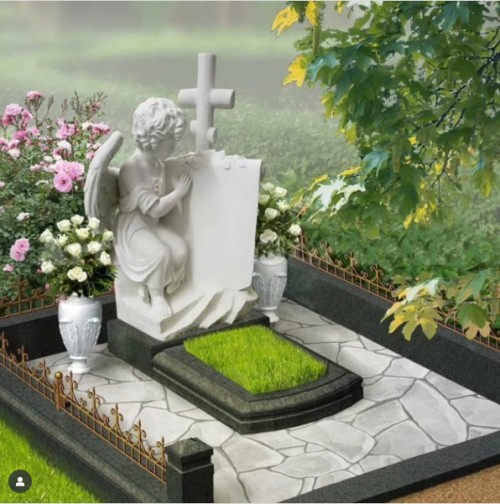 Κίνα Xingyan White Marble Angel Cross Tombstone