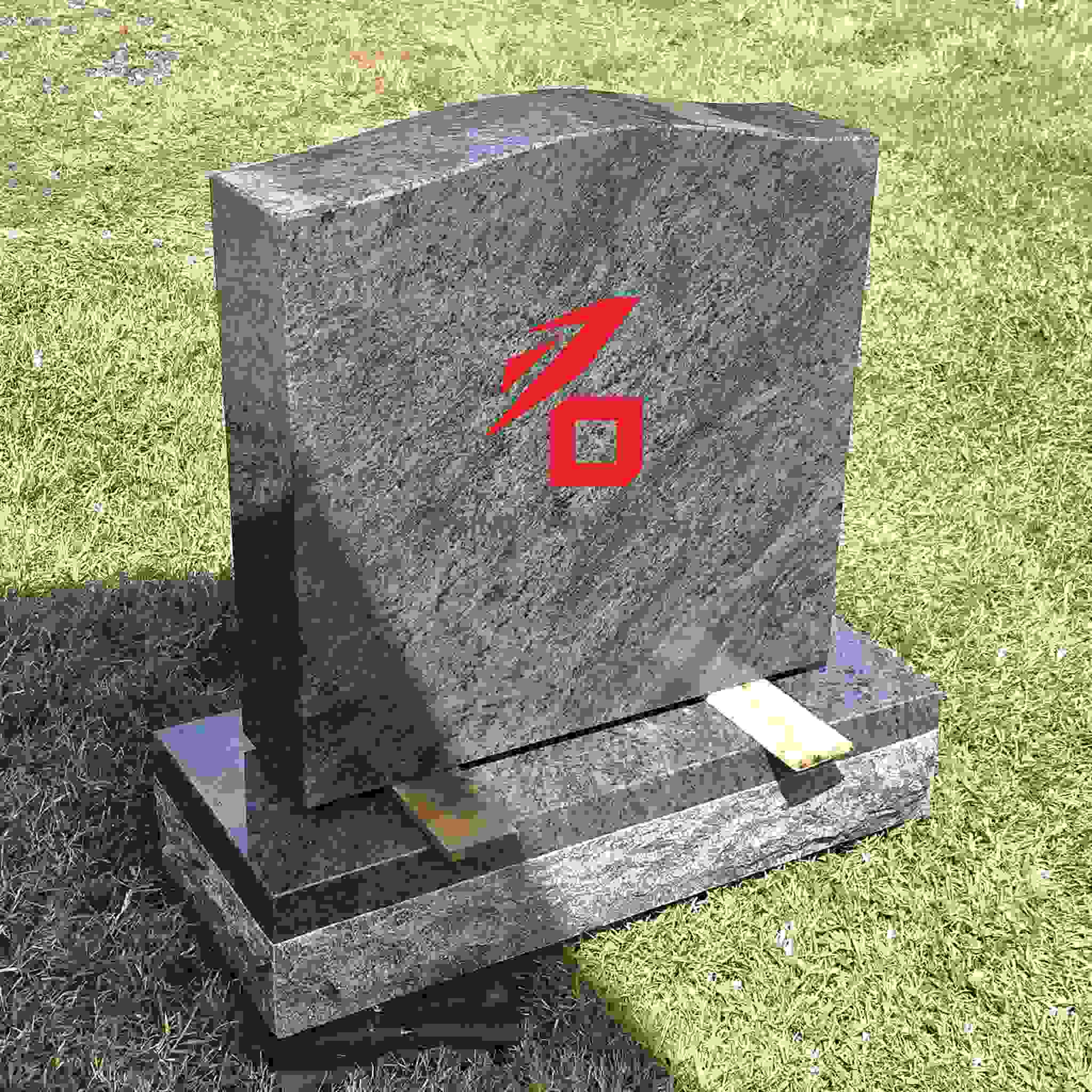 Μονό μνημείο από απλό γρανίτη