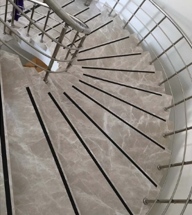 Xingyan Stone Plains Sparkling Grey Marble Stair Κατασκευαστής