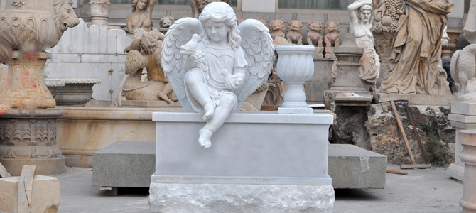 Xingyan Winged Angel Garden Διακοσμητικό πέτρινο γλυπτό